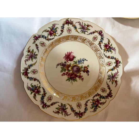 Plates Collectible Antique Bavarian V dinner plates (7) Pattern Bav 146 10 ins. - Picture 2 of 11